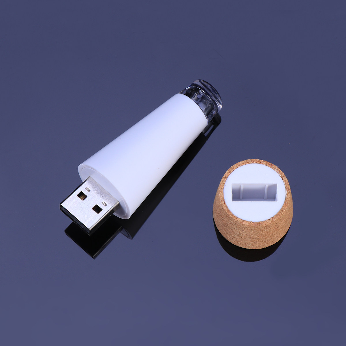 Decor Lighting Cork - Ciepła biała LED-owa lampka korkowa do