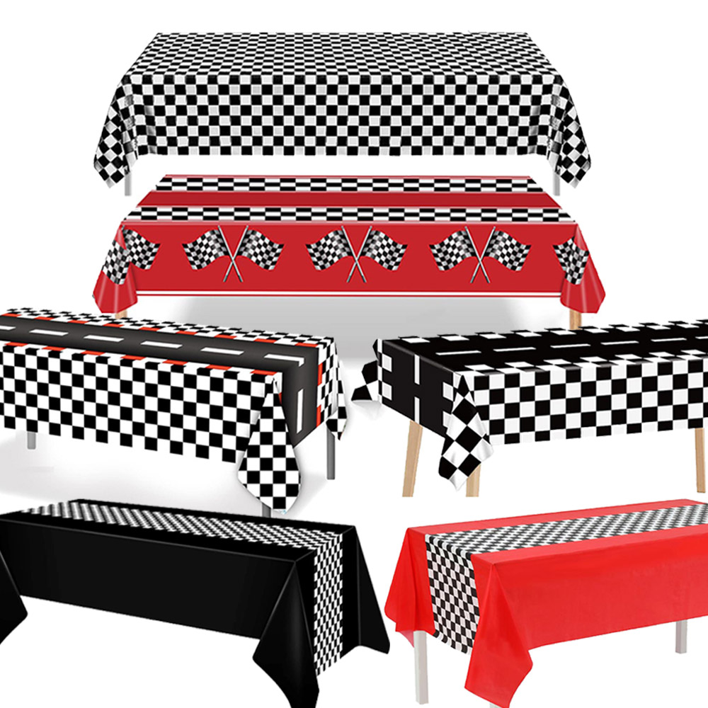 Lighting Mcqueen Decor - Jednorazowy obrus z motywem samochodu wyścigowego