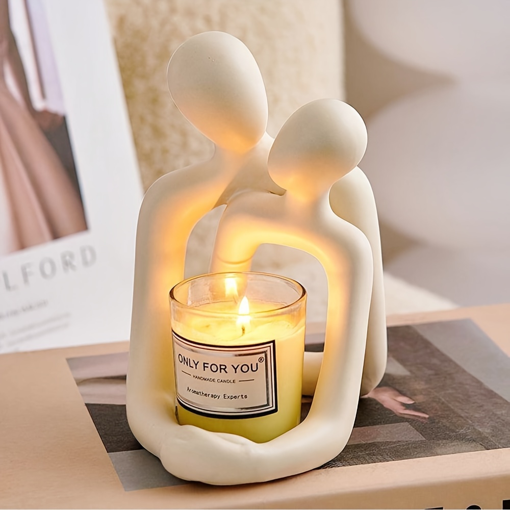 Lighting Effect Home Decor - Abstrakcyjna rzeźba pary się przytulającej, nowoczesna