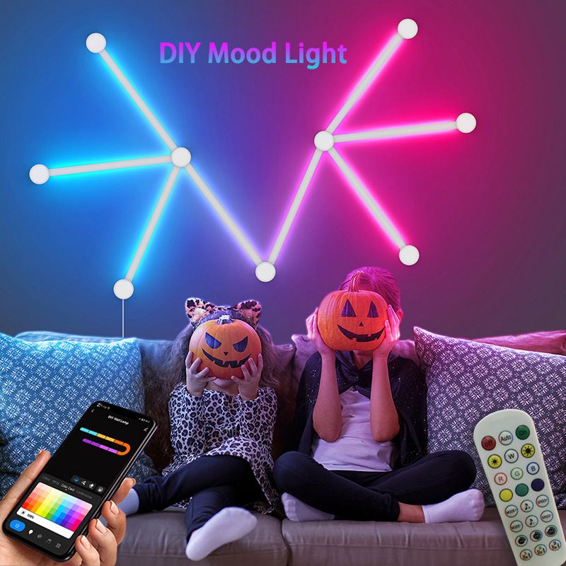 Lighting Decoration In Bedroom - Inteligentna lampa ścienna RGB, listwa LED