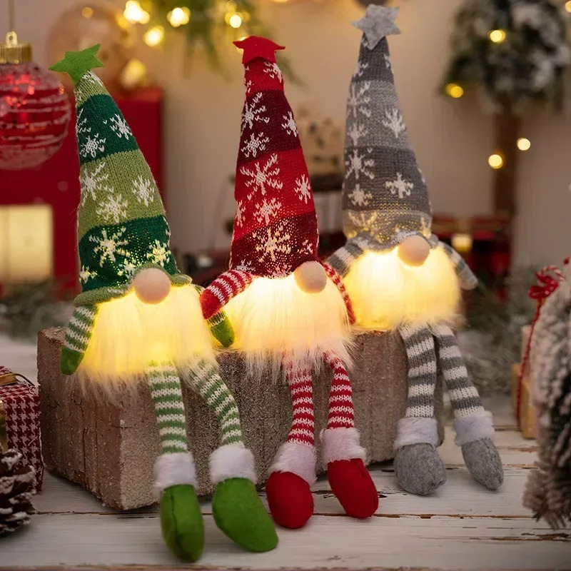 Lighting Tree Decor - Świąteczne ozdoby choinkowe bez twarzy, gnomy,