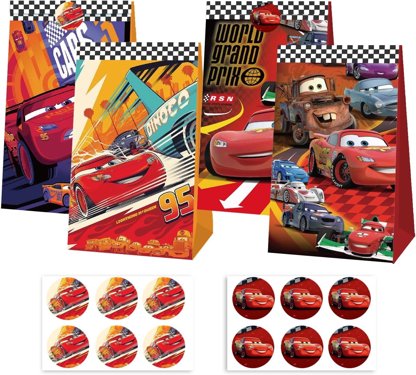 Lighting Mcqueen Decor - Urocze torebki na prezenty z motywem