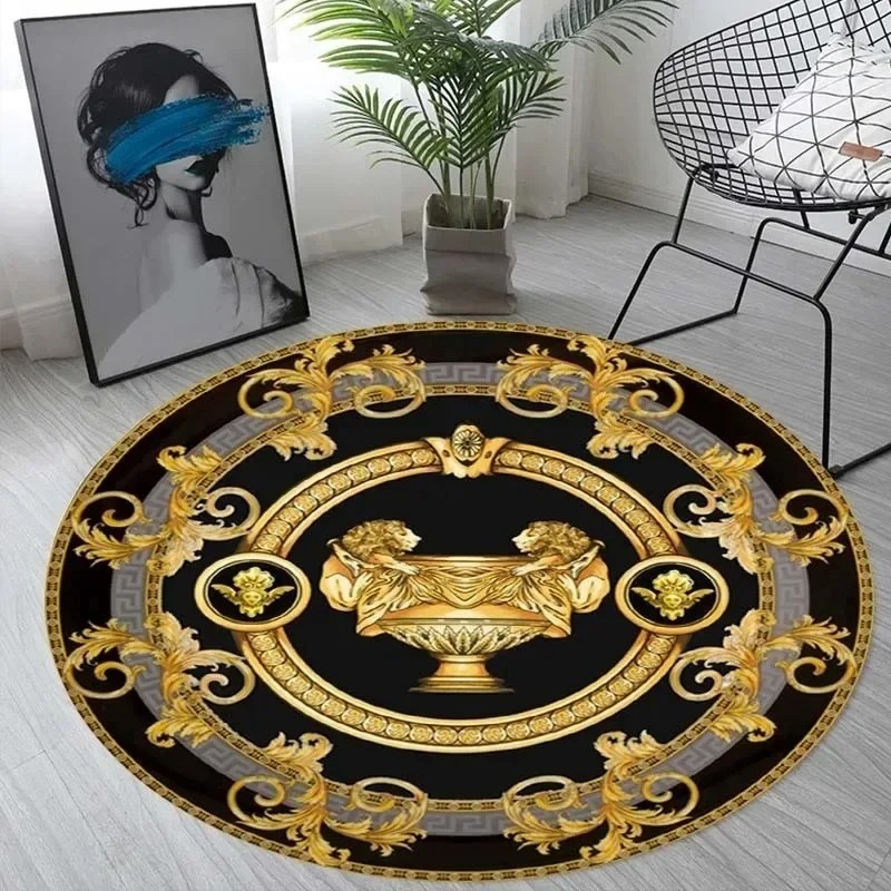Home Decor Lighting Wholesale - Lekki luksus, złoczone europejskie okrągłe dywany,