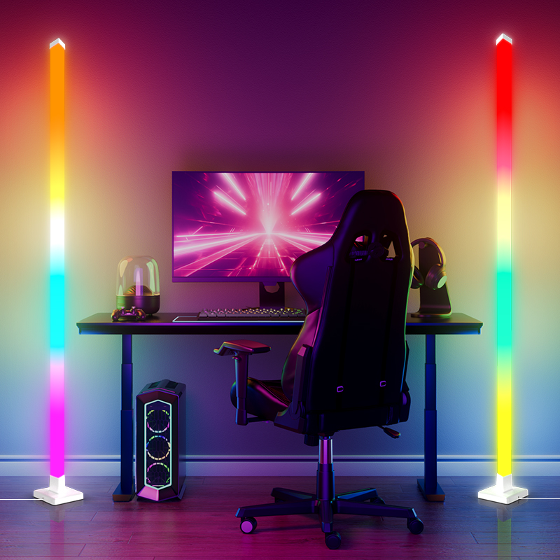 Decor Lighting Floor Lamps - Inteligentne lampy podłogowe LED RGB z