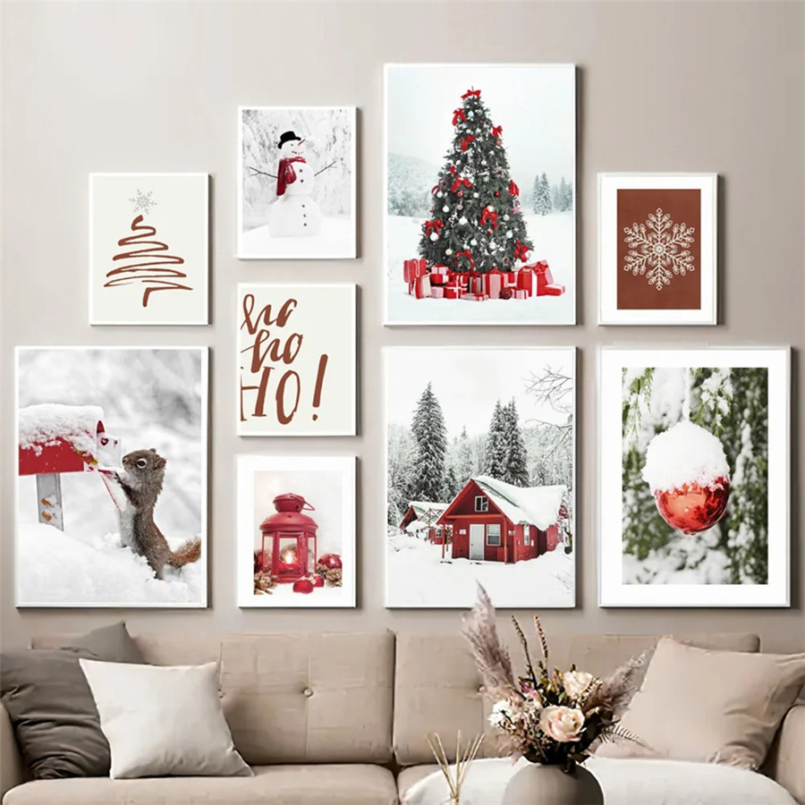 Lighting Tree Decor - Vintage Plakaty i Grafiki Świąteczne Ozdoby