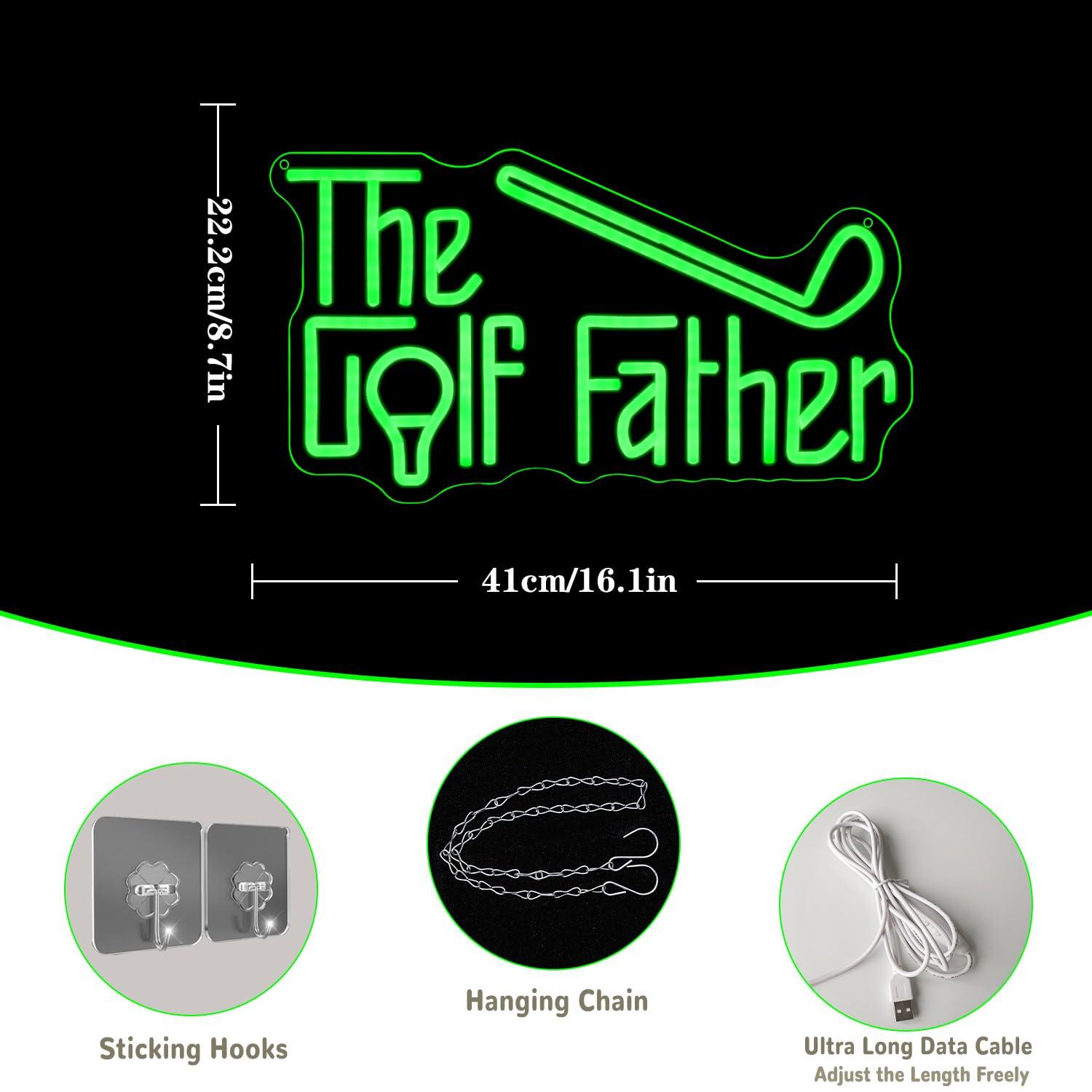 Neonowy znak LED Golf Father,  – Office Lighting Decor recenzja i cena