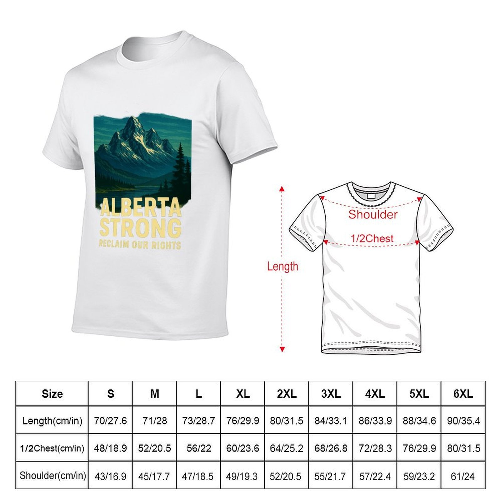 Alberta Strong T-Shirt Casual  – Alberta Lighting & Decor Reviews recenzja i cena