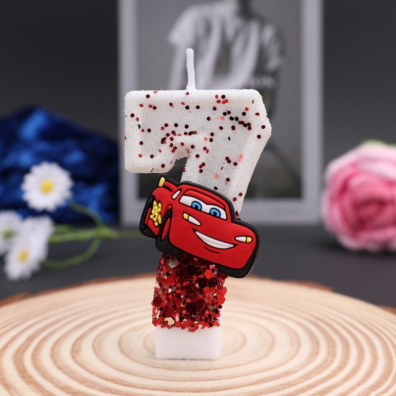 Dekoracja tortu z cyframi 0-9  – Lighting Mcqueen Decor recenzja i cena
