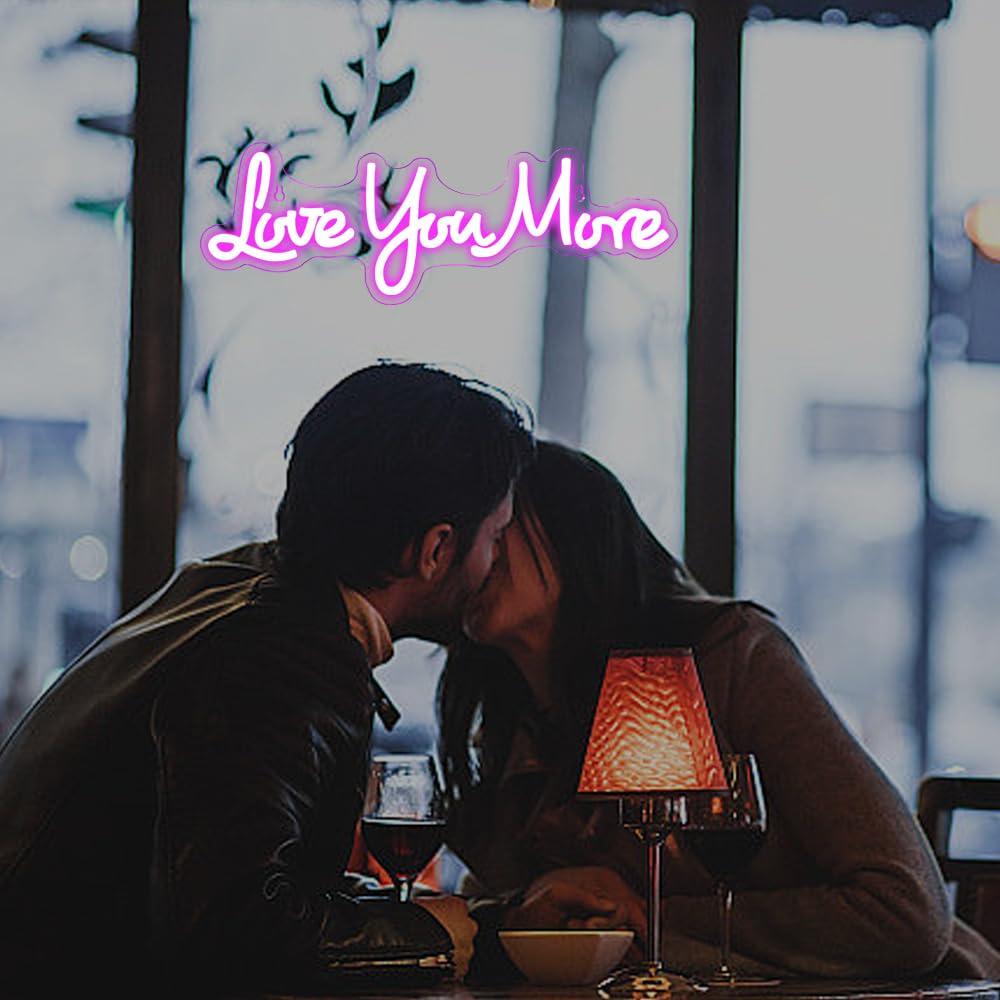Neonowy znak LED Love You More – Lighting Decor And More recenzja i cena