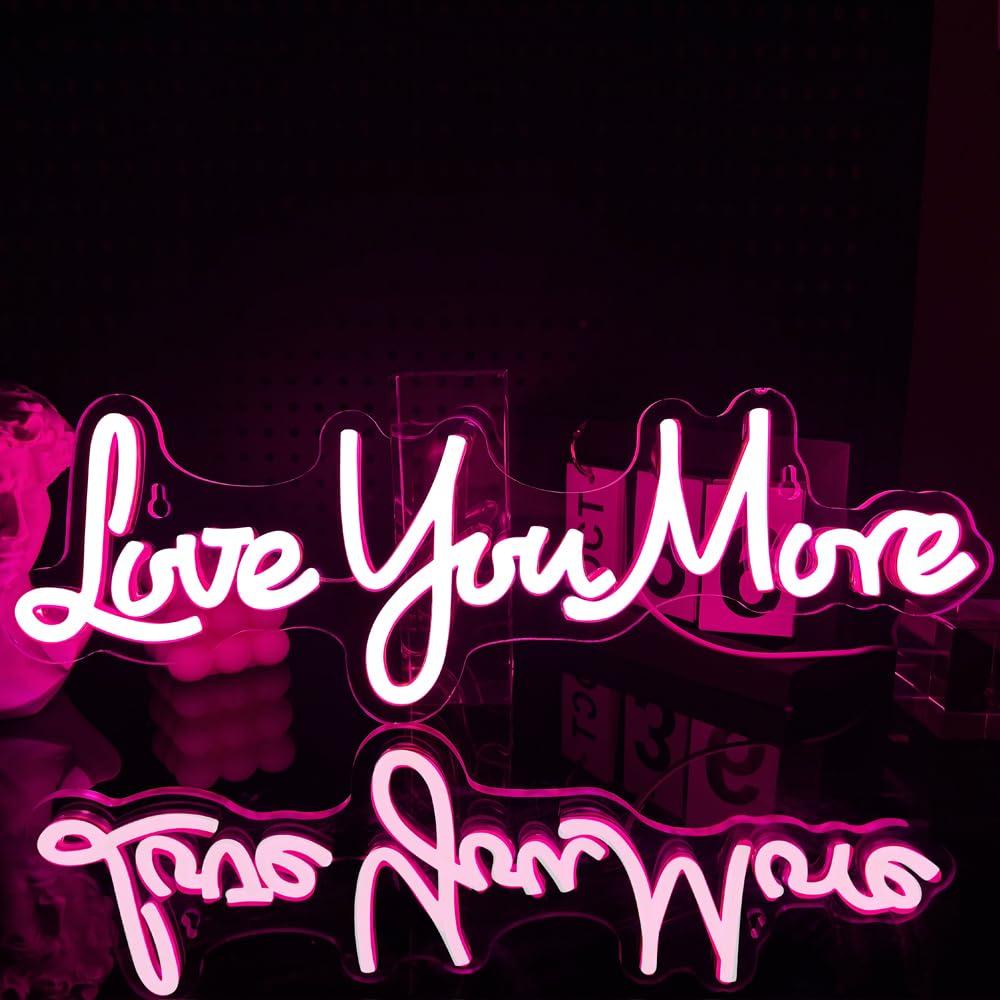Neonowy znak LED Love You More – Lighting Decor And More recenzja i cena