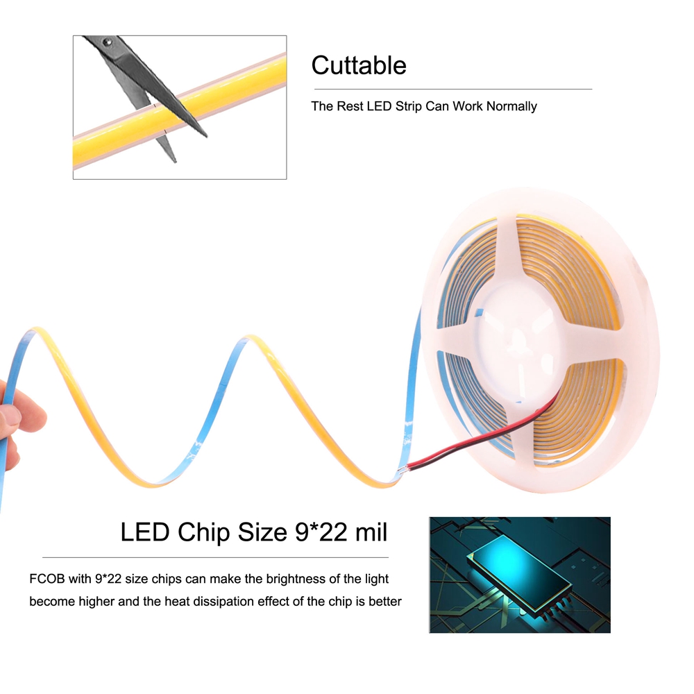 5mm pasek COB LED 384 leds/m S – Lighting Decor And More recenzja i cena