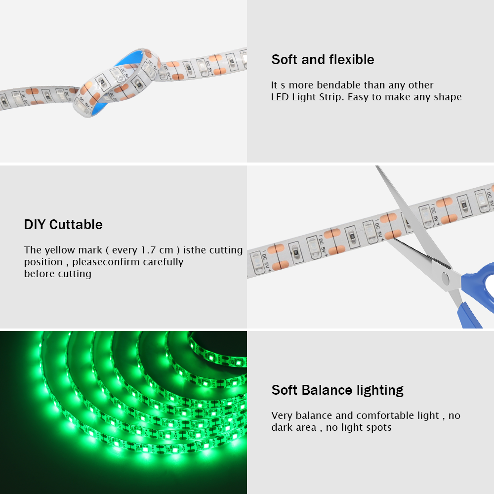 Listwy LED DC 5V USB 2835 biał – Lighting Decor And More recenzja i cena