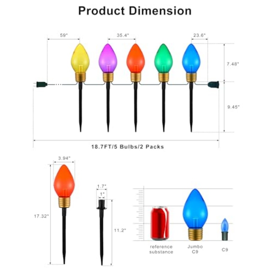 10 Lampki Świąteczne Jumbo C9  – Decor Lighting Pack recenzja i cena