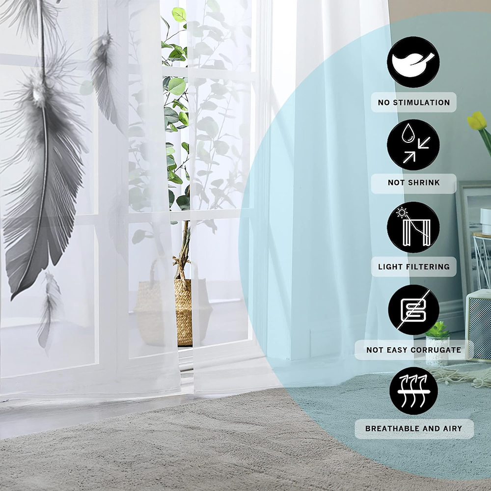 2 szt. Przezroczyste zasłony z – Office Lighting Decor recenzja i cena