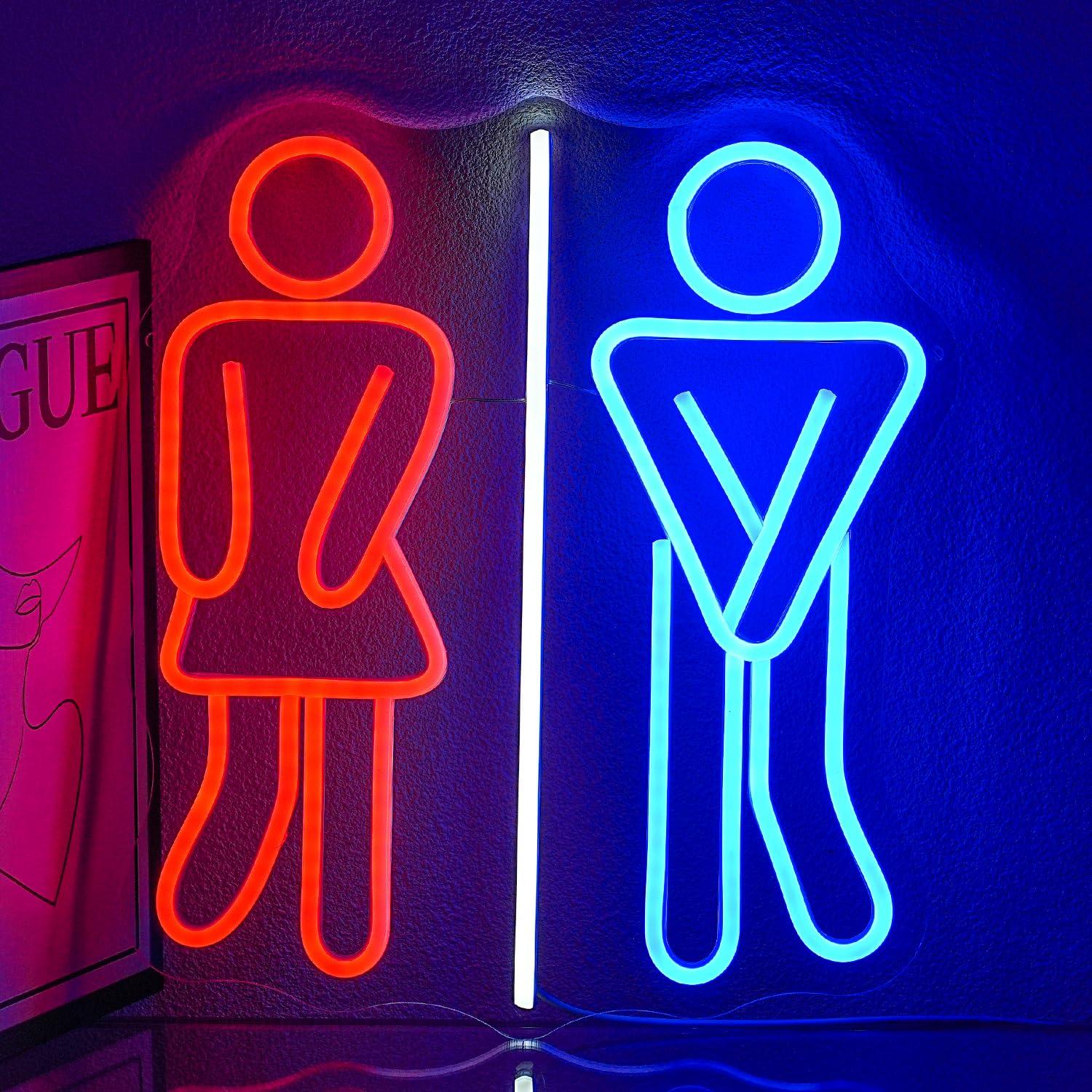 Neonowe znaki toaletowe, toale – Office Lighting Decor recenzja i cena