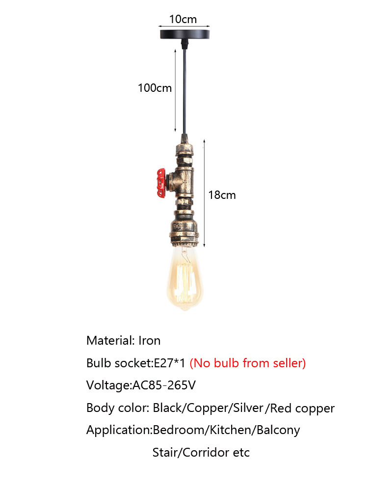 Retro Loftowa Lampa Wisząca z  – Lighting Home Decor Items recenzja i cena
