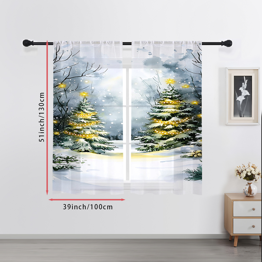 2 sztuki przezroczystych zasło – Lighting Tree Decor recenzja i cena