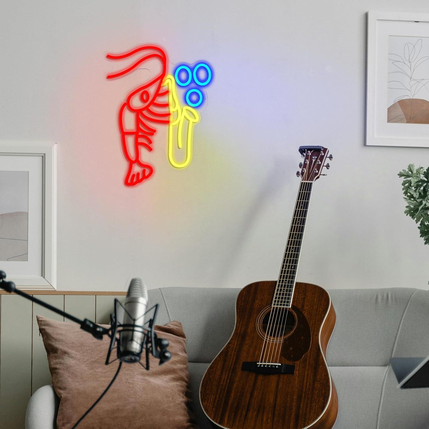 Neonowy znak LED z homarem, sa – Office Lighting Decor recenzja i cena